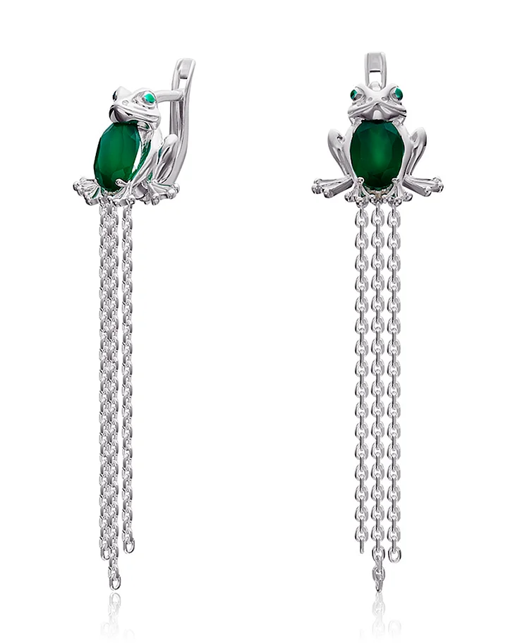 Серьги из халцедона