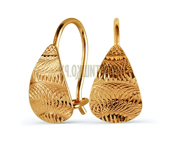 Серьги из красного золота 585 пробы