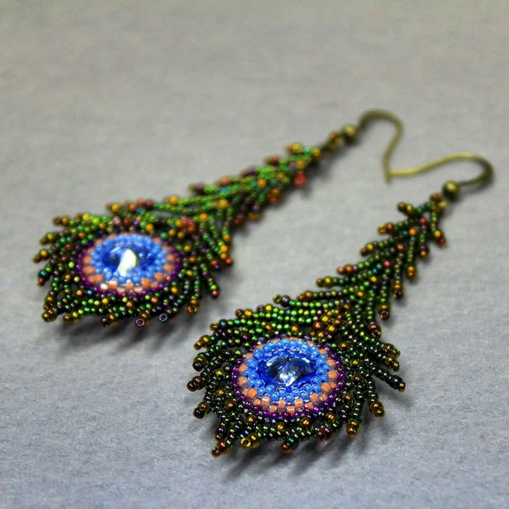 Серьги из стекляруса
