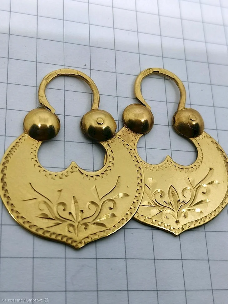 Серьги калачи серебро 875