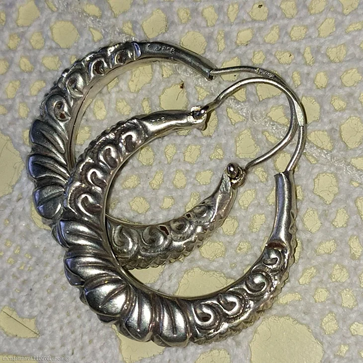 Серьги калачи серебро 875