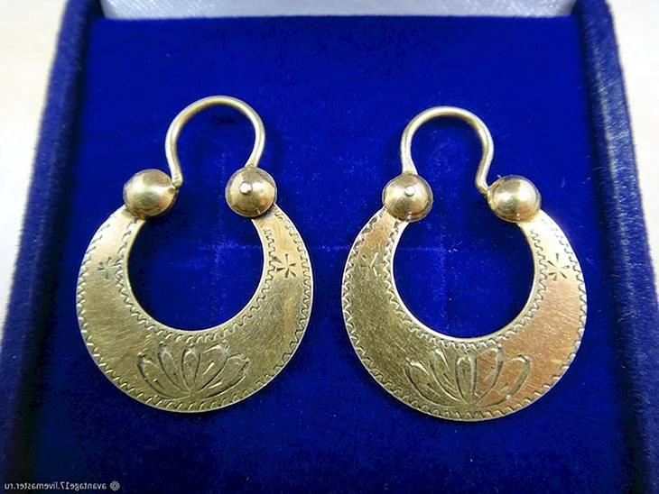 Серьги калачи серебро 875