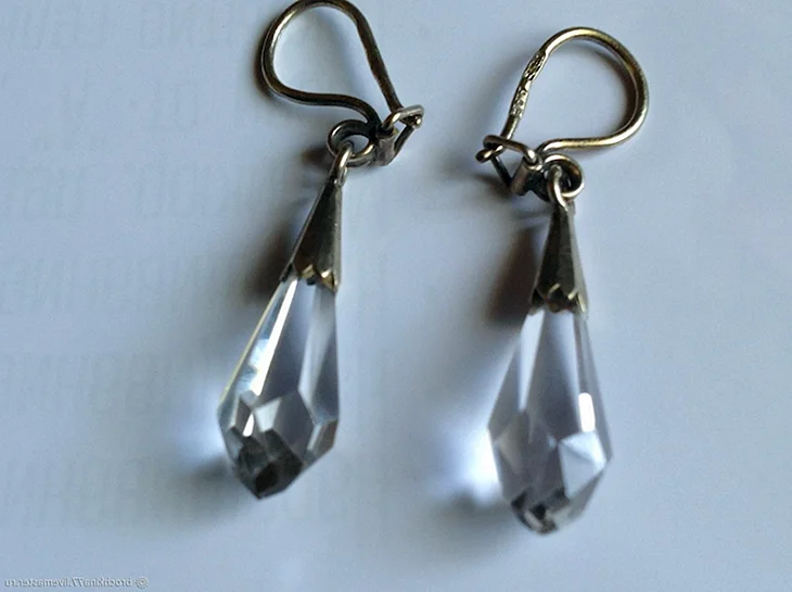 Серьги капли горный хрусталь Корунд 875