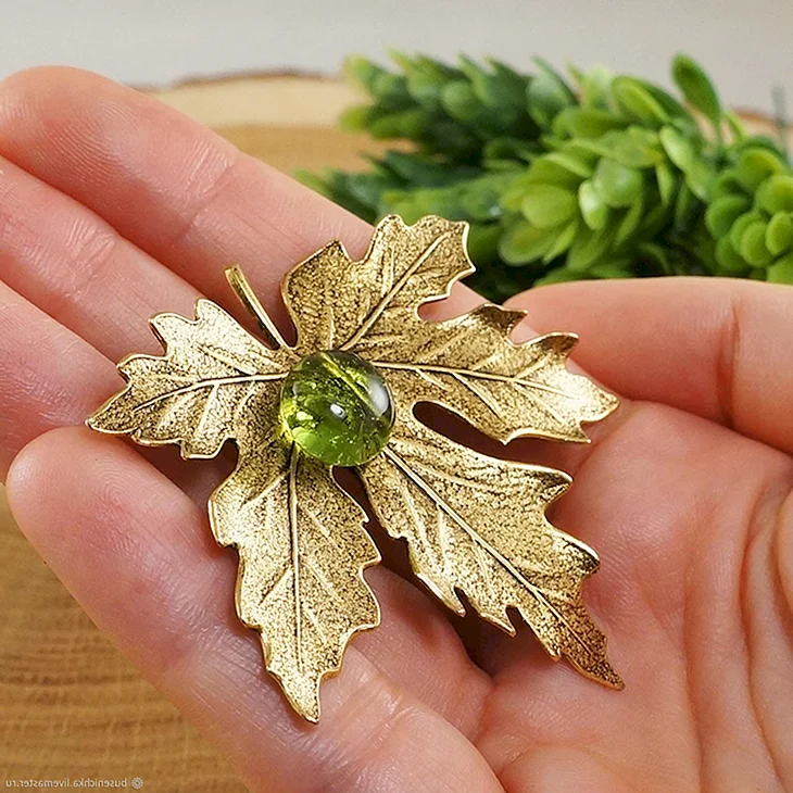 Серьги кленовый лист