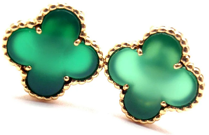 Серьги Клевер van Cleef