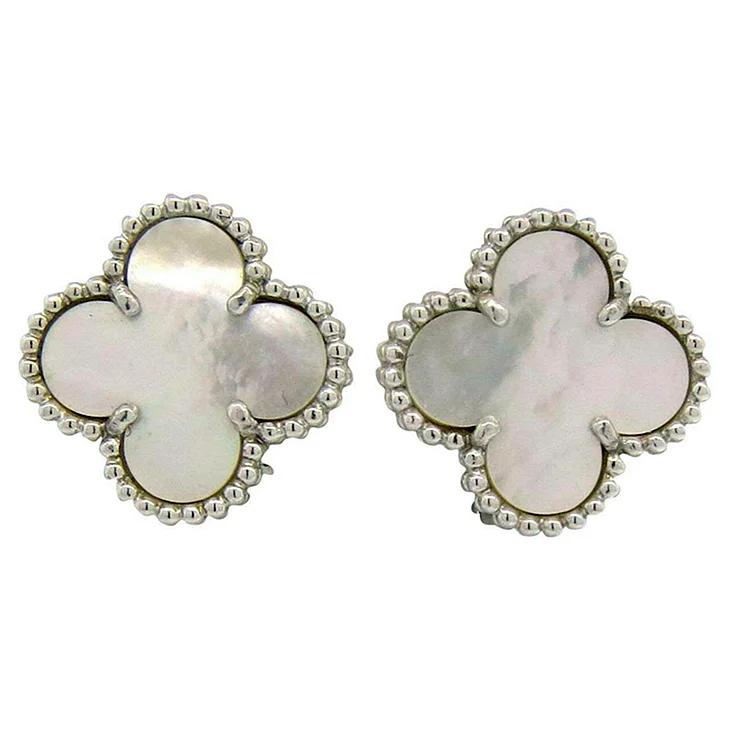 Серьги Клевер van Cleef золото