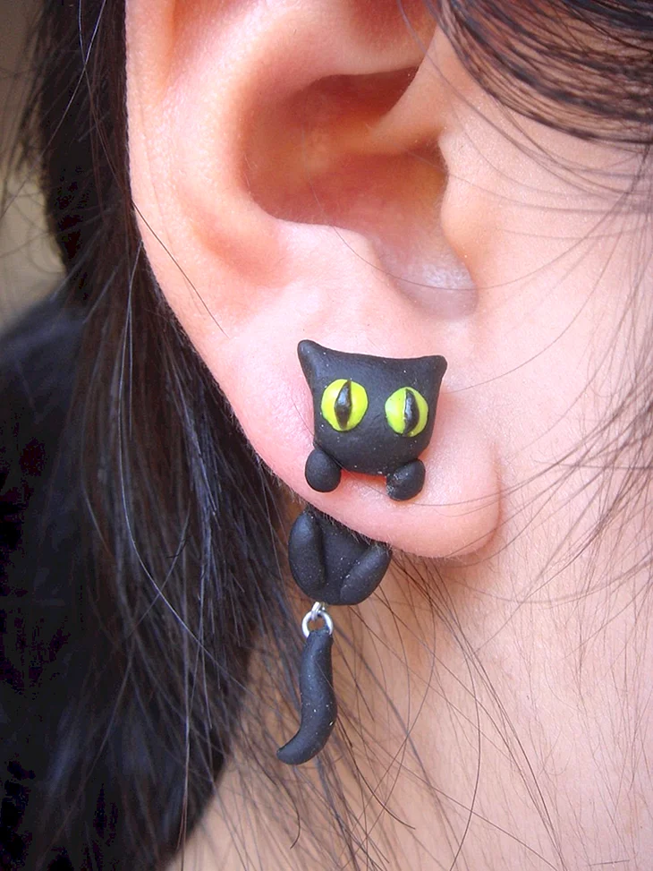 Серьги кошки
