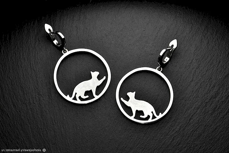 Серьги кошки