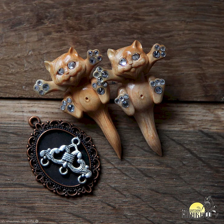 Серьги котики
