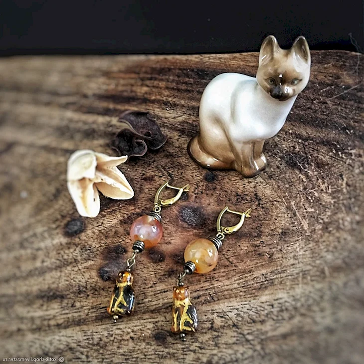 Серьги котики