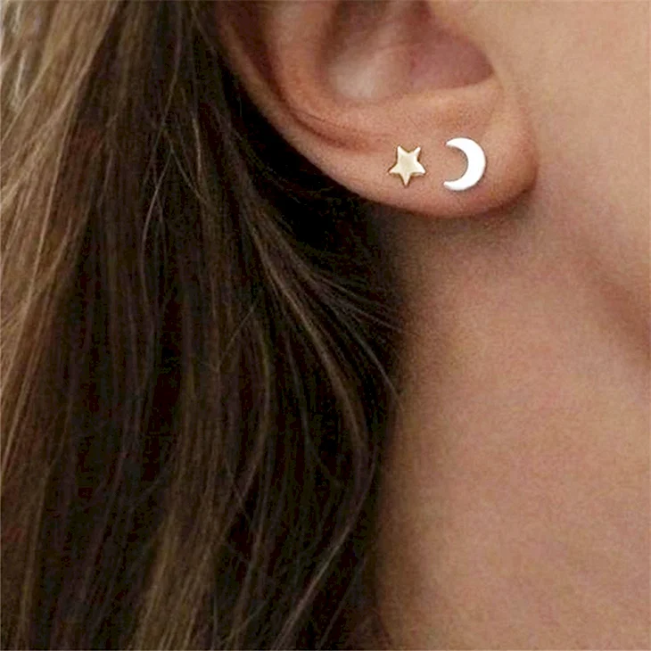 Серьги на 2 прокола