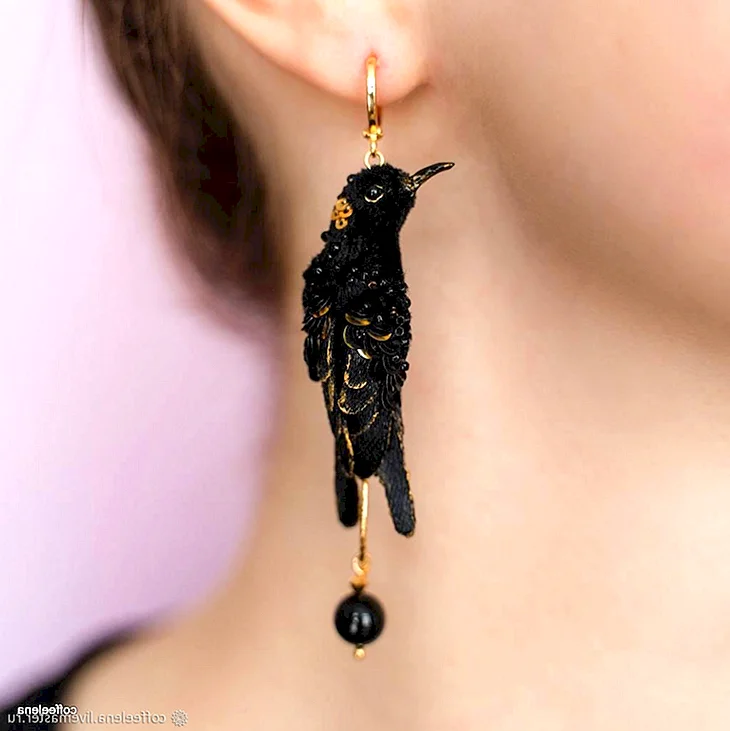 Серьги Нуар Charmelle