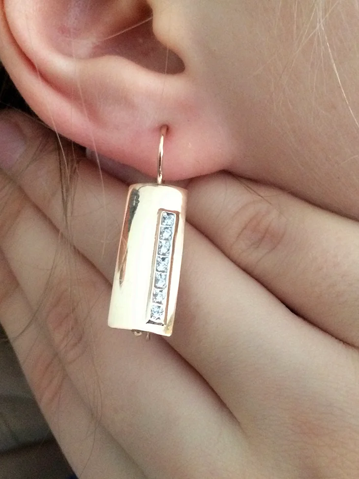 Серьги пластины