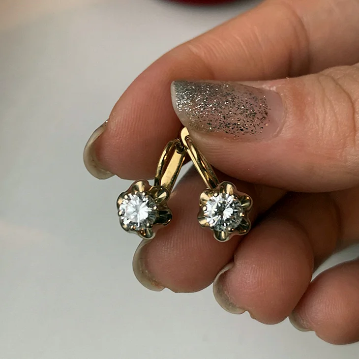 Серьги с бриллиантами СССР