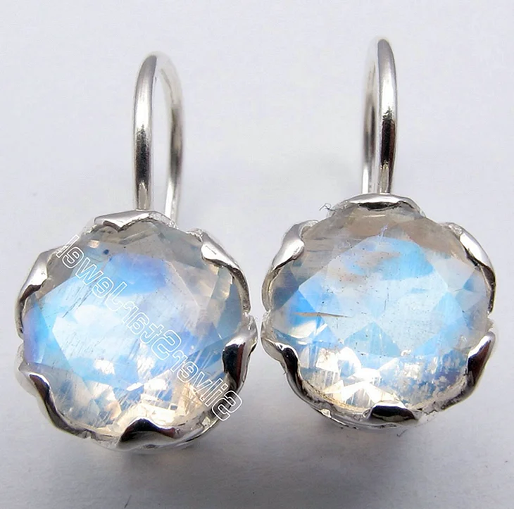 Серьги с лунным камнем Silver Silver