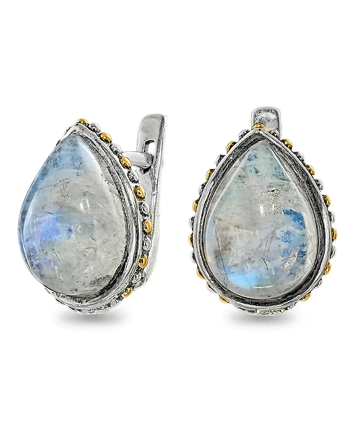 Серьги Sadaf из серебра с лунным камнем