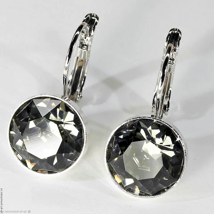 Серьги серебро 23с124075-21кристал Сваровски