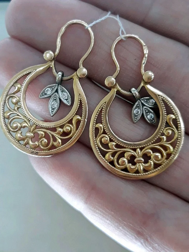 Серьги цыганские калачи серебро