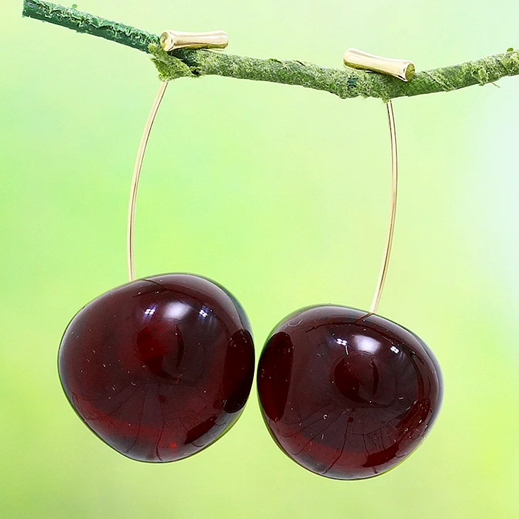 Серьги вишня