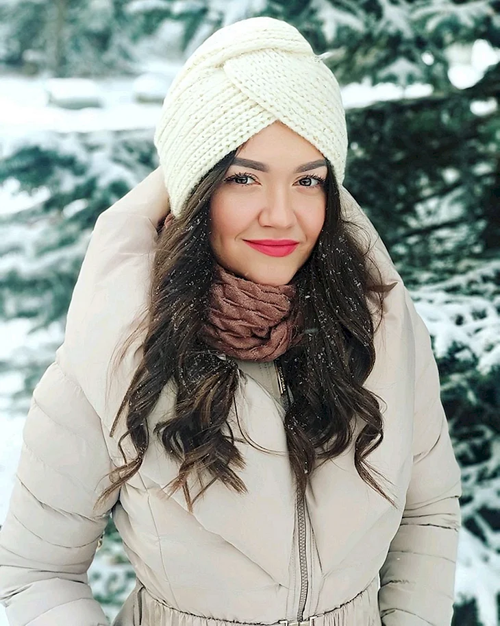 Шапка чалма Снежная Королева