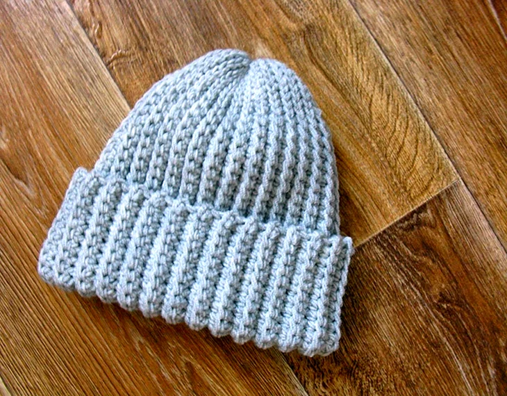 Шапка резинка 2х2 Alize Wool Cotton