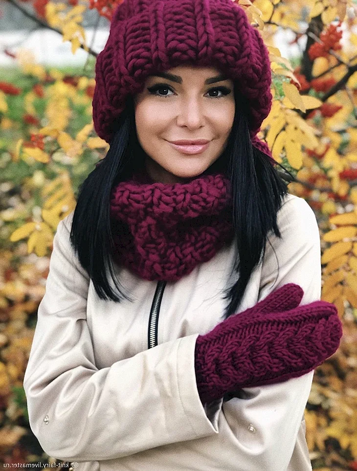 Шапка шарф