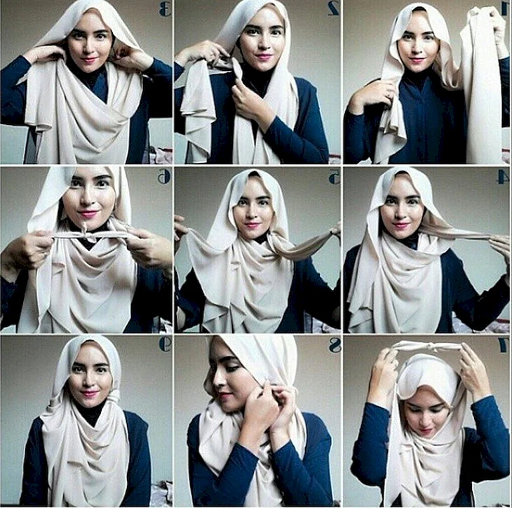 Современный шарф завязать хиджаб