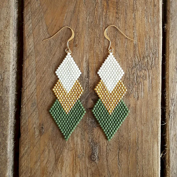 Стильные серьги из бисера