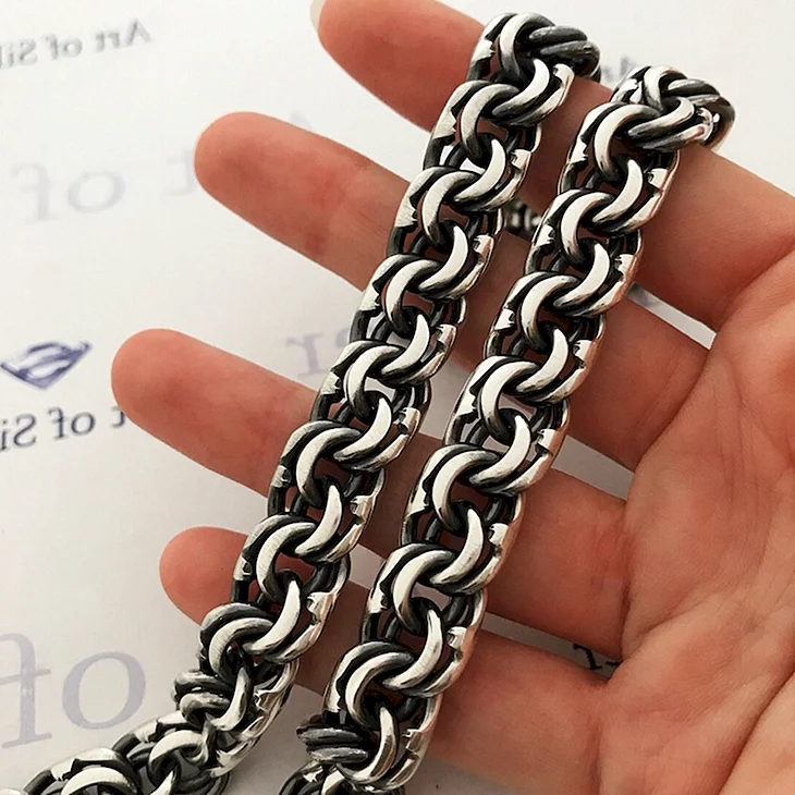 Цепь серебро бисмарк 55