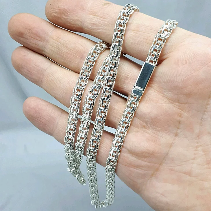 Цепь серебро бисмарк 60 см