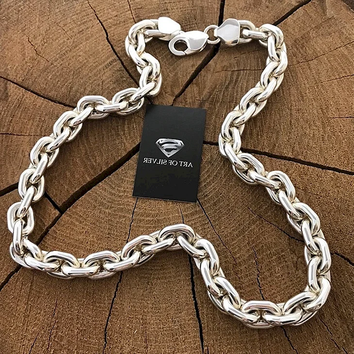 Цепь серебро якорь 80 грамм