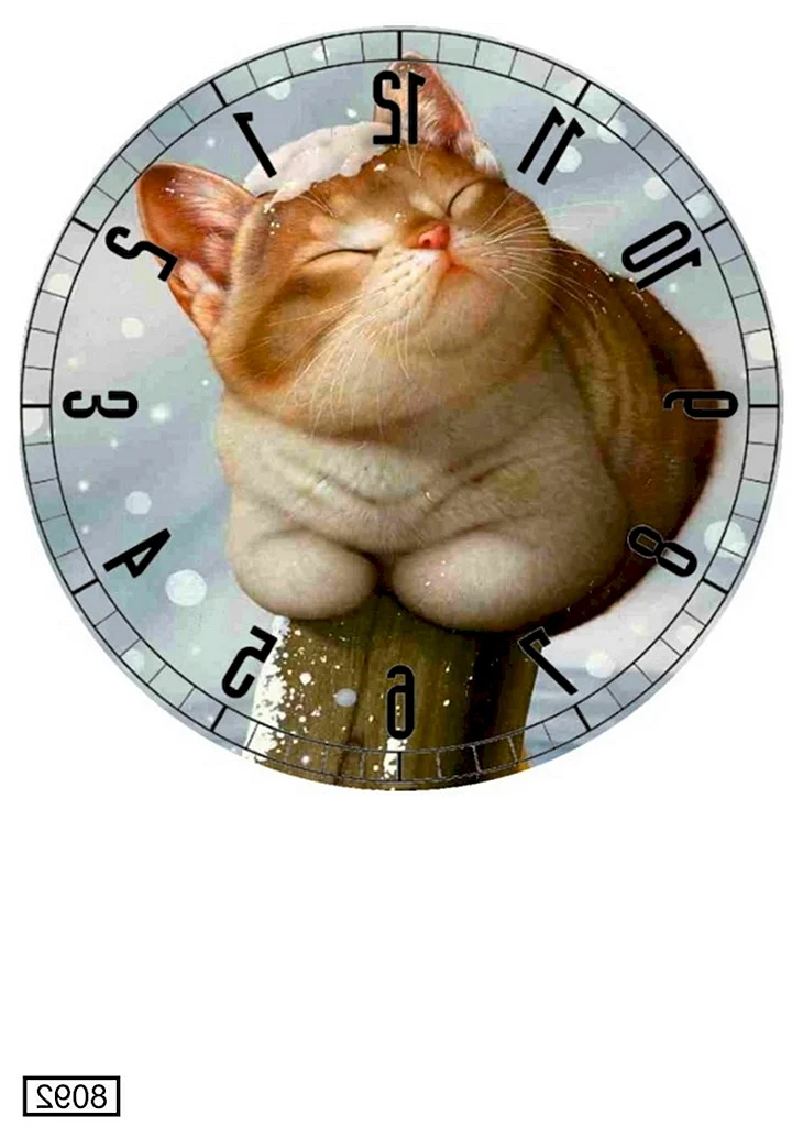 Циферблат с котами
