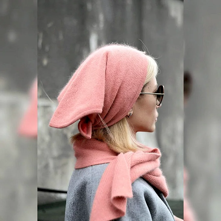 Вязаная косынка на голову