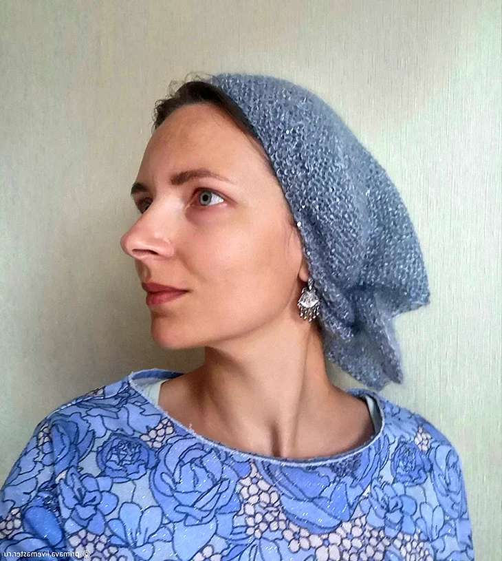 Вязаная косынка на голову