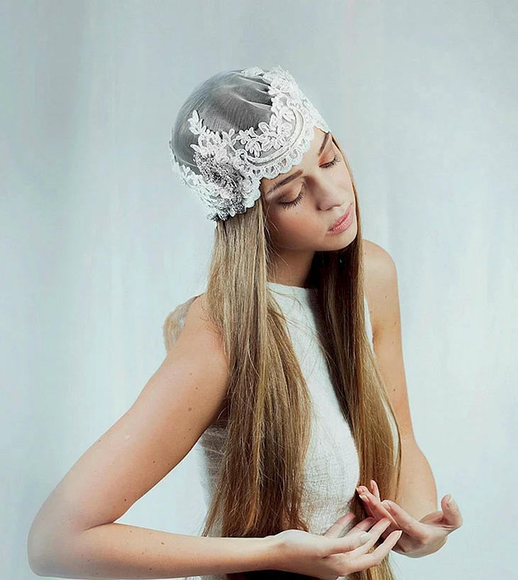 Винтажный стиль головных уборов Bridal cap,