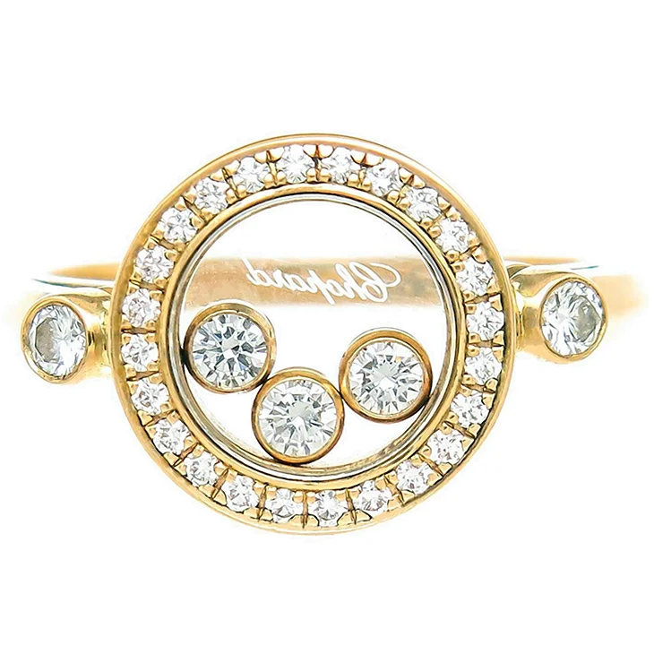 Запонки Chopard золотые Happy Diamonds