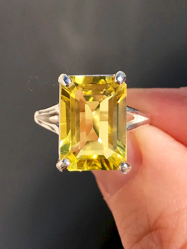 Желтый сапфир Sapphire кольцо