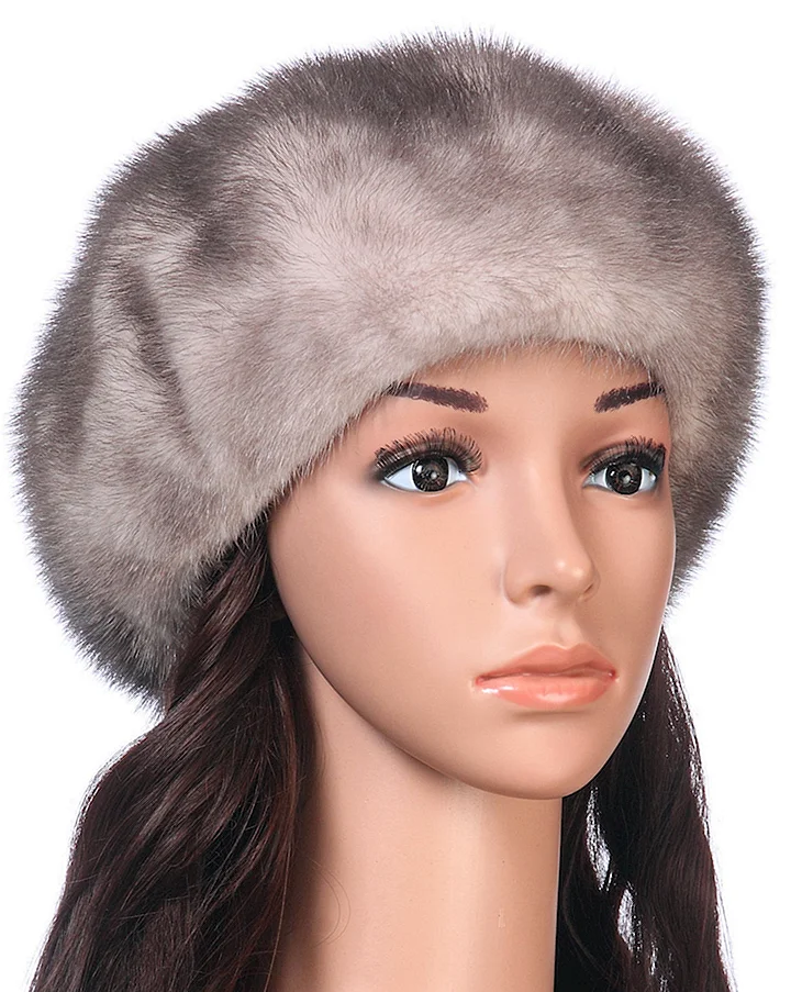 Женские меховые шапки из норки