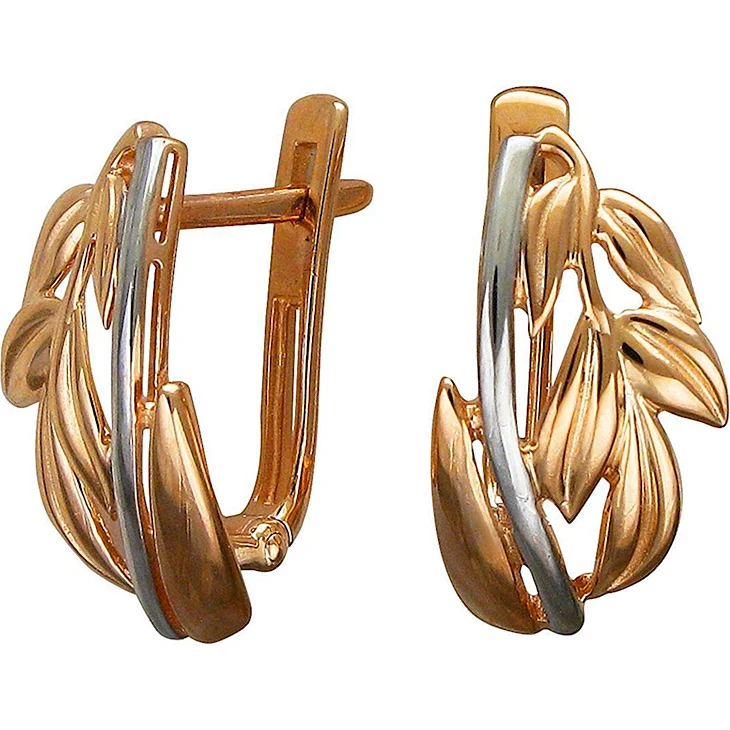 Золотые серьги Эстет 01s163148zh