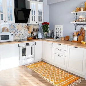 Белая кухня икеа Сканди стиль