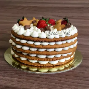 Медовый торт с кремом чиз