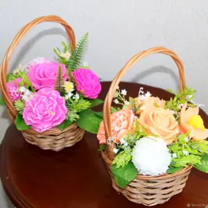 Мини корзинки с цветами