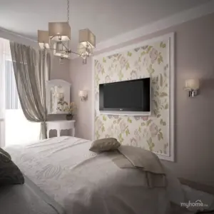 Молдинги в маленькой спальне
