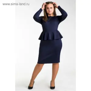 Платье с баской на 48 размера