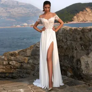 Свадебное шифоновое платье Афина