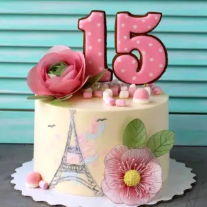 Торт на 15 лет девушке
