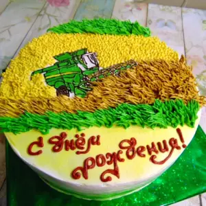Торт с пшеничными колосками
