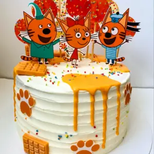 Торт три кота для мальчика 6 лет