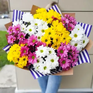 11 Кустовых хризантем букет