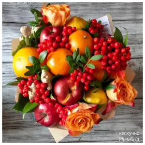 Букет с рябиной